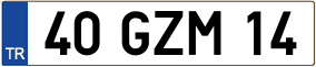 Trailer License Plate
